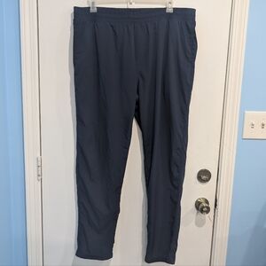 Rhone Track Pants Men XXL Black Athleisure Drawstring Zip Pockets